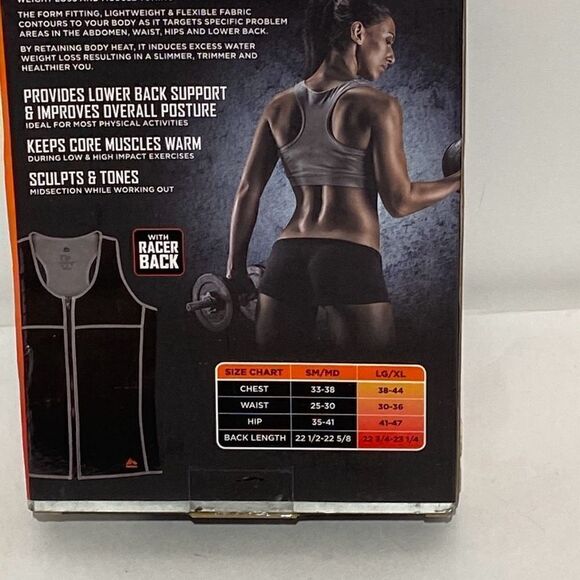 RBX X Heat Women's Black Weight Loss W/ Racerback Workout Vest Size Large/XL NWT - Picture 9 of 12
